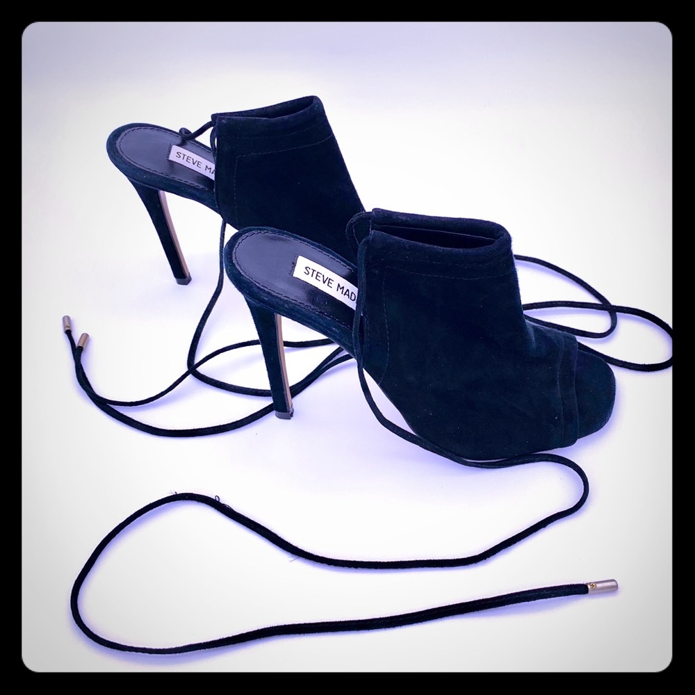 Steve Madden 4.75” lace up stiletto heels 7.5M